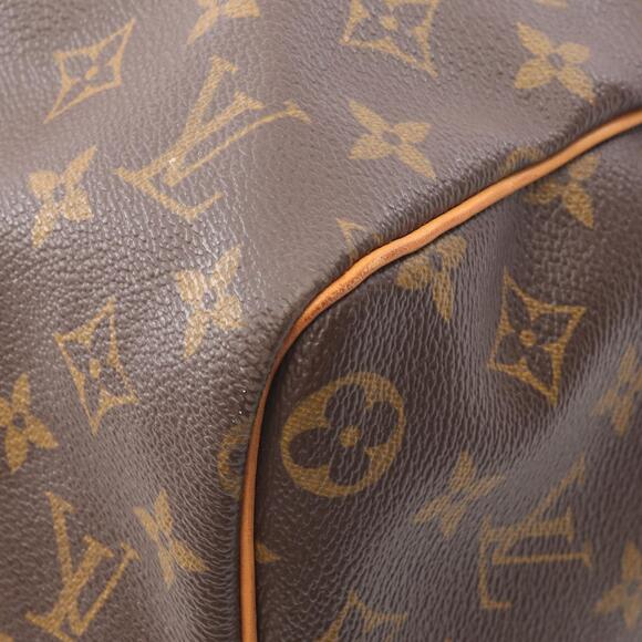 Louis Vuitton Keepall Monogram Boston Bag Canvas Leather Brown main image 4